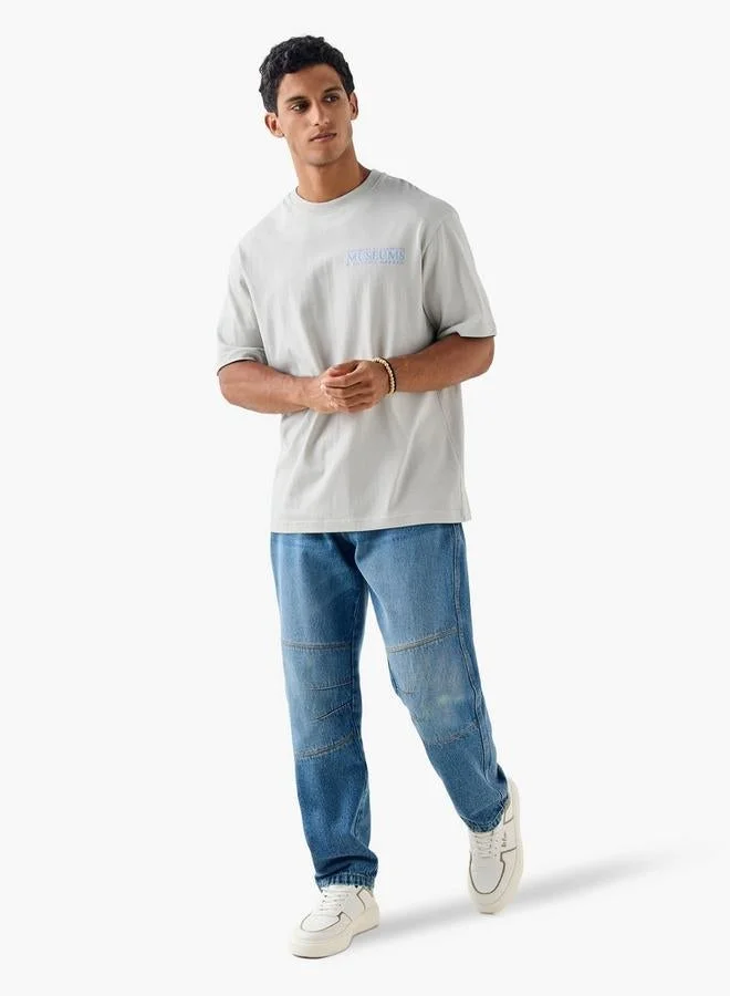 سبلاش فيڤ تيشيرت بطبعة جرافيك بياقة دائرية